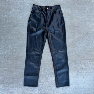 Anine Bing Faux Leather Pants Black Size 40/10 *READ*